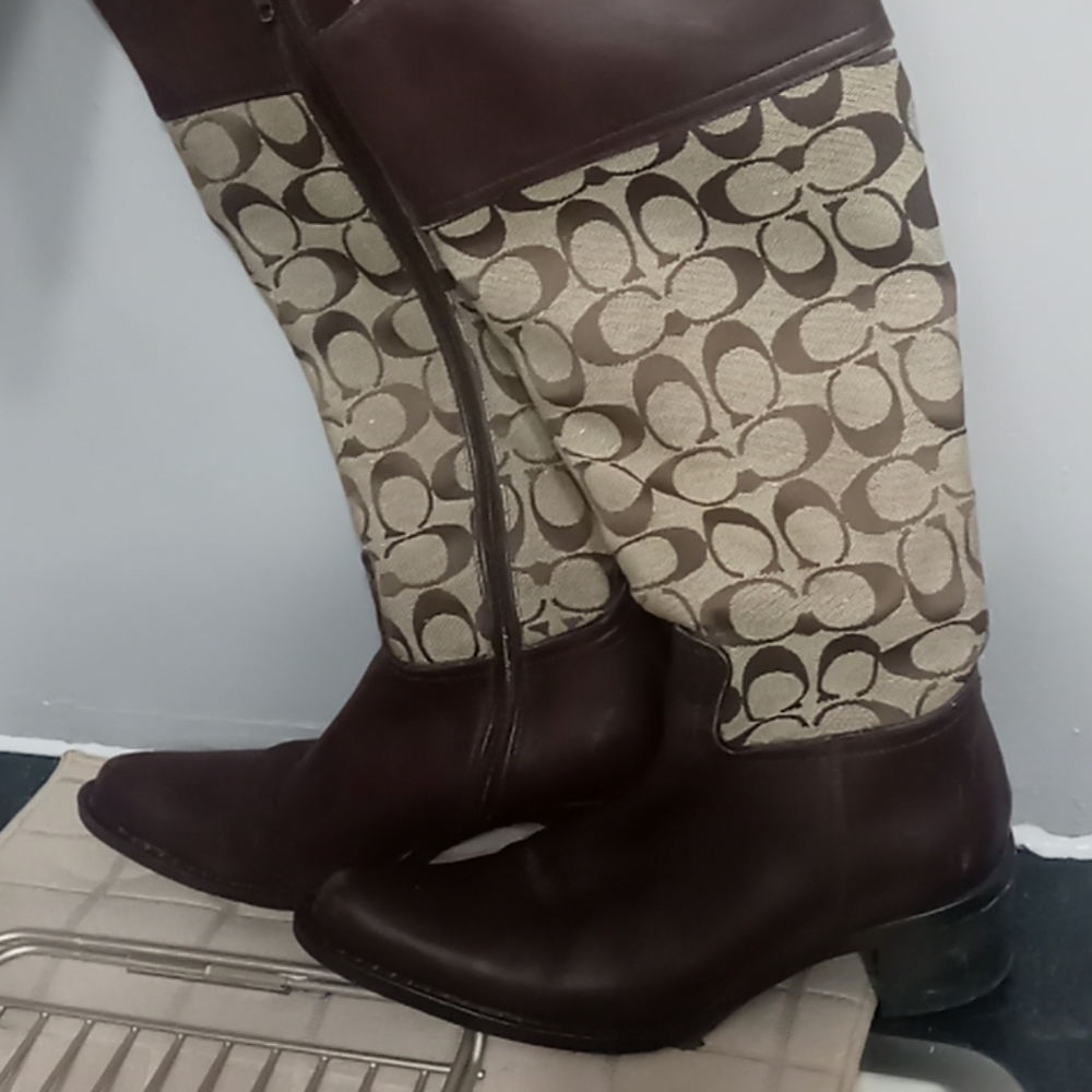 Coach monogram boots